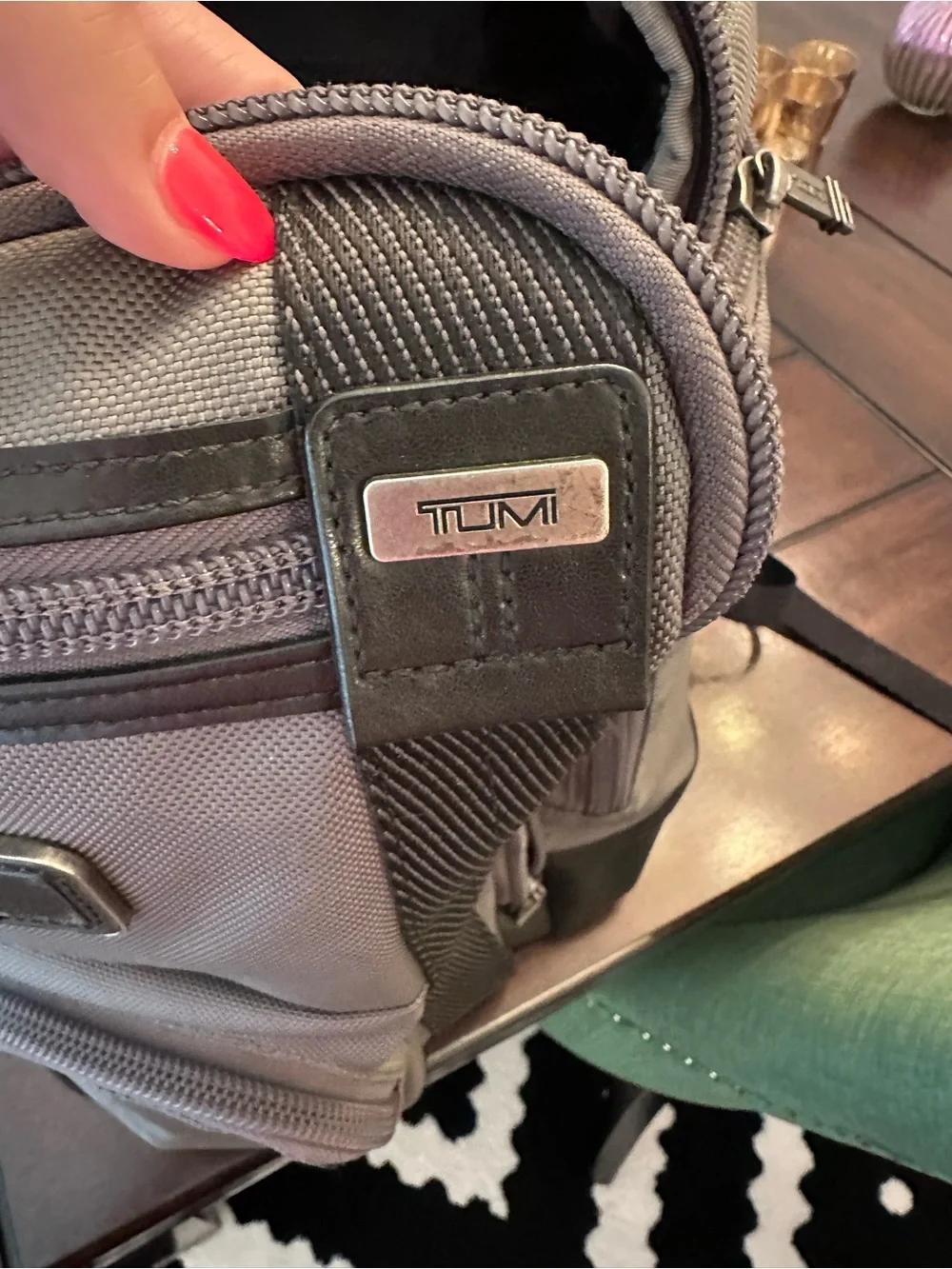 Tumi Gray and Black Travel Backpack